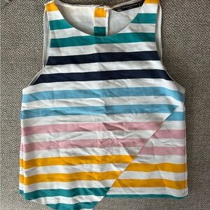 Striped Multicolor Sleeveless Top